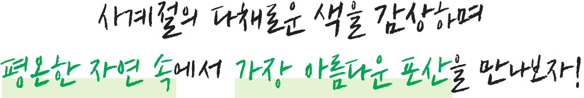 옛스러운 멋을 간직한 작은 마을을 거닐며 사계절의 풍경을 느끼고 아름다운 풍경 속에서 가장 아름다운 포산을 만나보자!